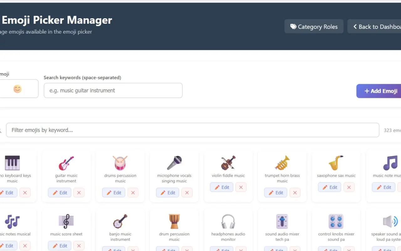 System emoji manager